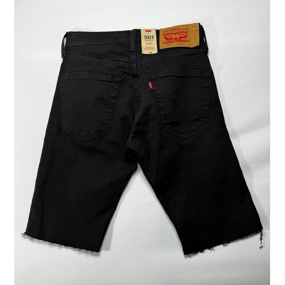 NWT Levi's 501 Men's Cut Off Black Denim Shorts - Size 28x11.5* - Picture 3 of 7